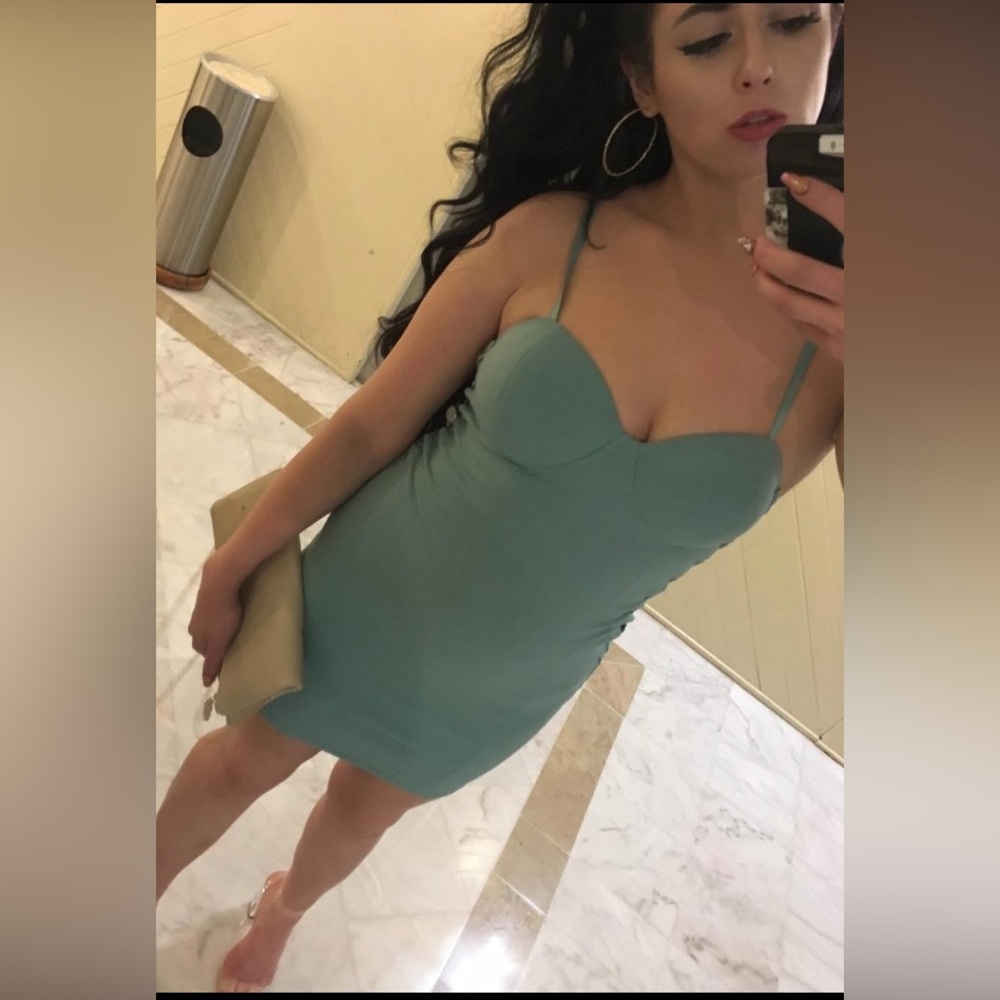 Fashion Nova Blue Bustier Dress Size M Worn Once